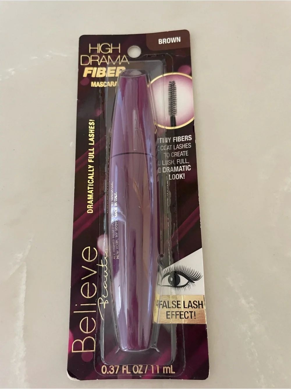 Believe Beauty High Drama Fiber Mascara - Brown